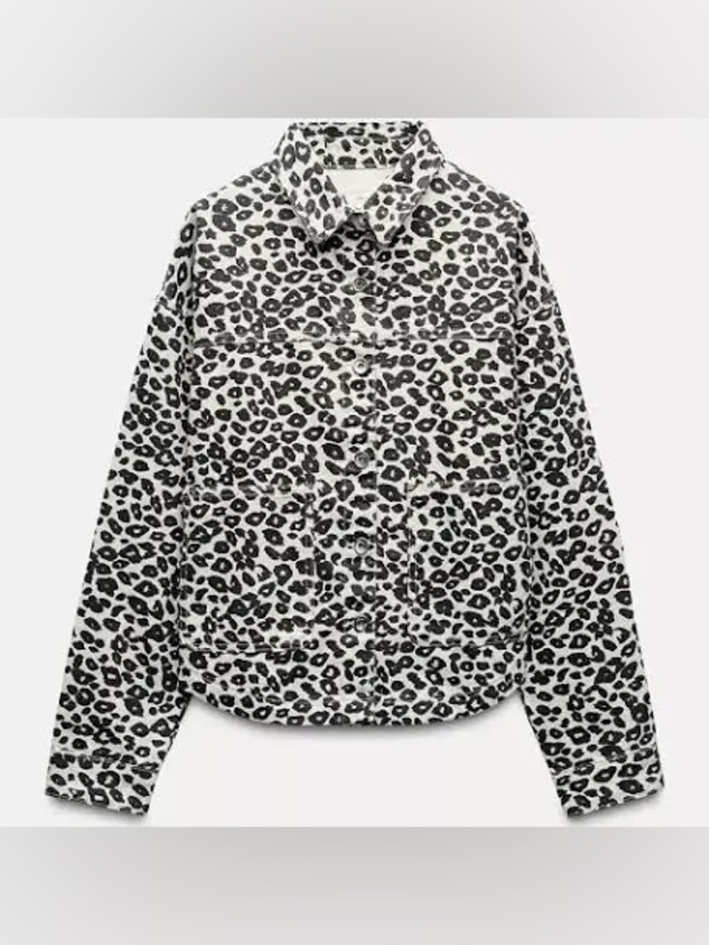 ZARA animal print denim jacket